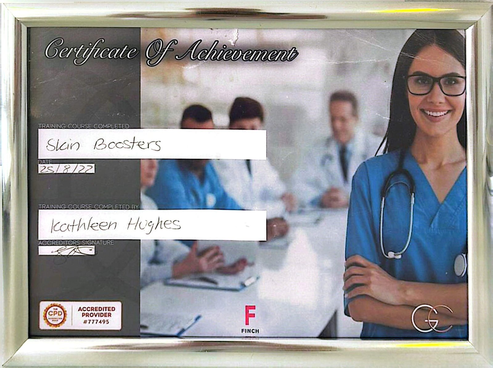 skin booster certificate